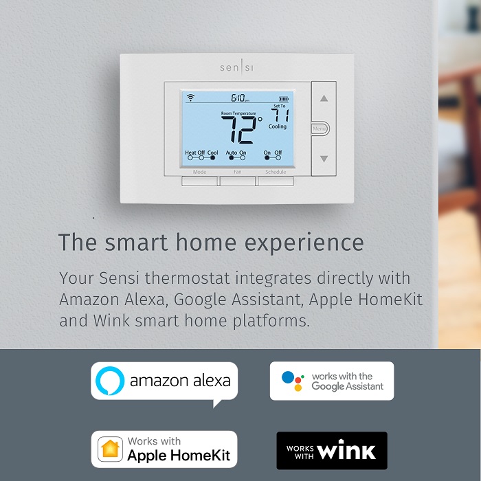 Emerson Sensi WiFi Thermostat for Smart HomeST55 The Home Depot